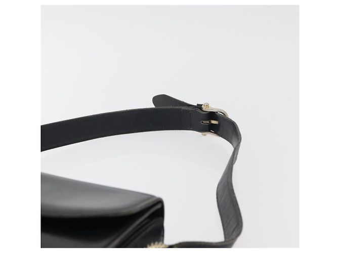 Céline Bolsa de Ombro CELINE em Couro Preto com Detalhes Dourados Auth 179985 - vista 8