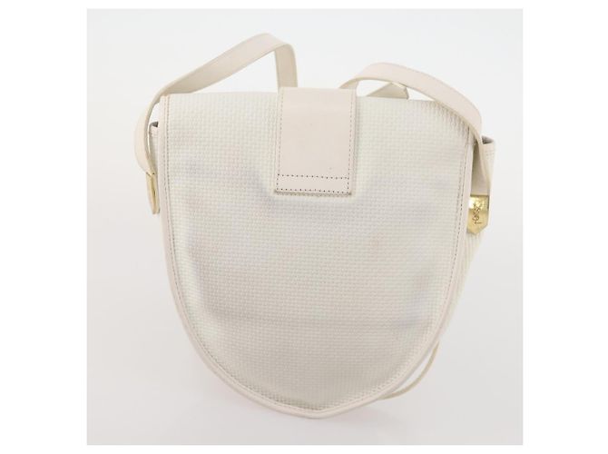 Borsa a tracolla SAINT LAURENT PVC 2 Set Marrone Bianco Auth fm5353 - vista 11
