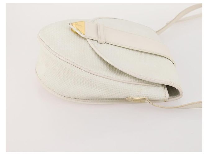 Borsa a tracolla SAINT LAURENT PVC 2 Set Marrone Bianco Auth fm5353 - vista 12