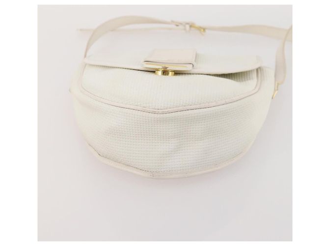 Borsa a tracolla SAINT LAURENT PVC 2 Set Marrone Bianco Auth fm5353 - vista 15
