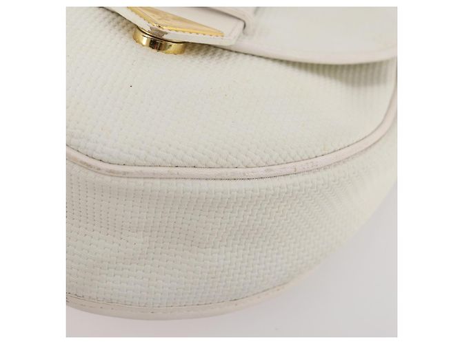 Borsa a tracolla SAINT LAURENT PVC 2 Set Marrone Bianco Auth fm5353 - vista 16