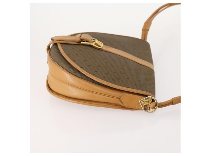 Borsa a tracolla SAINT LAURENT PVC 2 Set Marrone Bianco Auth fm5353 - vista 4