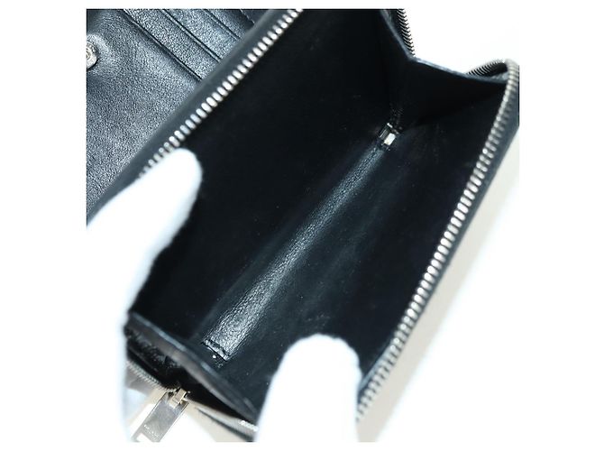 SAINT LAURENT Carteira Compacta Cassandra Croco Embossing Black Auth 179335M Preto - vista 10