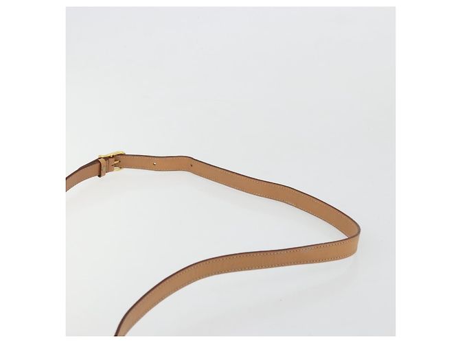 Céline Borsa a tracolla circolare CELINE in tela Macadam PVC Pelle Marrone Oro Auth 179136A D'oro - vista 8