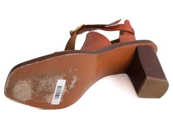 Chloé Tacchi in pelle marrone - vista 6