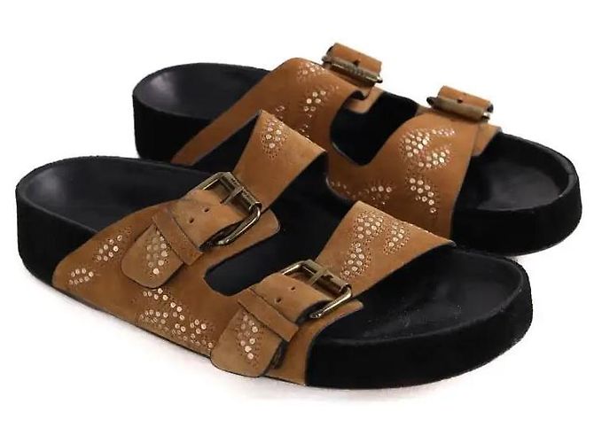 Isabel Marant Mule in scamosciato marrone - vista 3