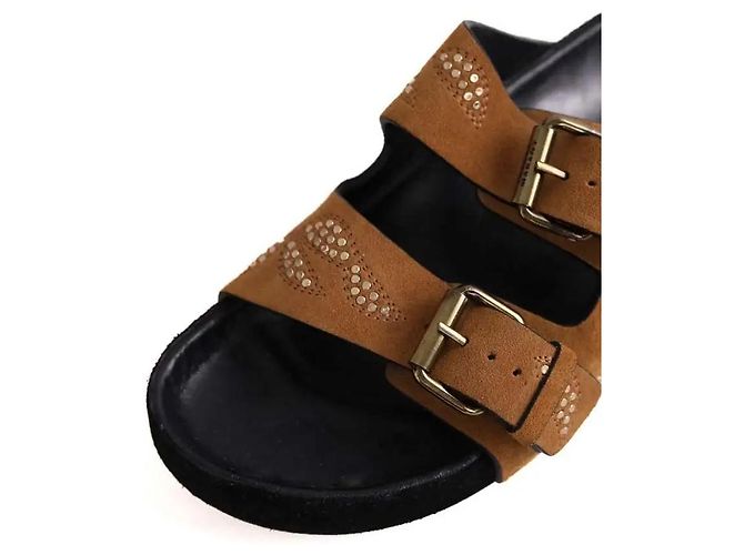 Isabel Marant Mule in scamosciato marrone - vista 4