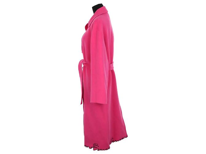 Autre Marque Abrigo de lana rosa - vista 3