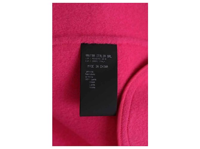 Autre Marque Abrigo de lana rosa - vista 6