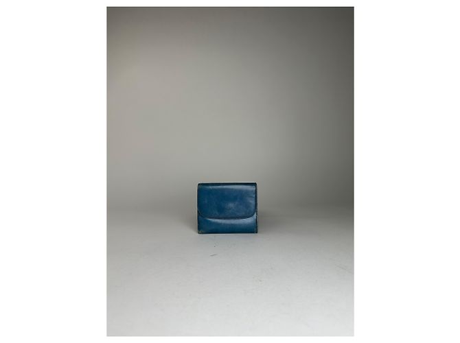 Vintage Miu Miu Pebbled Wallet Blue - view 10