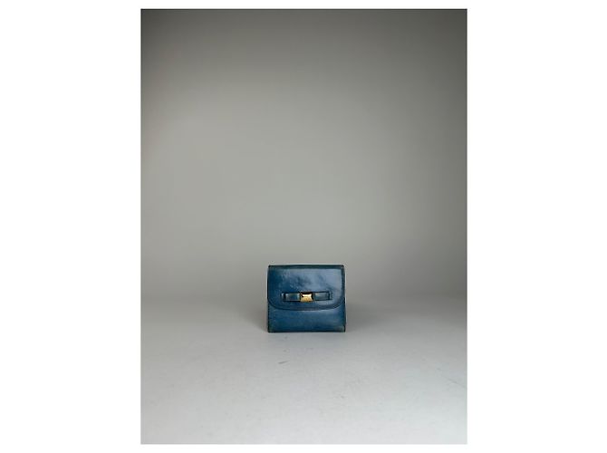 Vintage Miu Miu Pebbled Wallet Blue - view 9