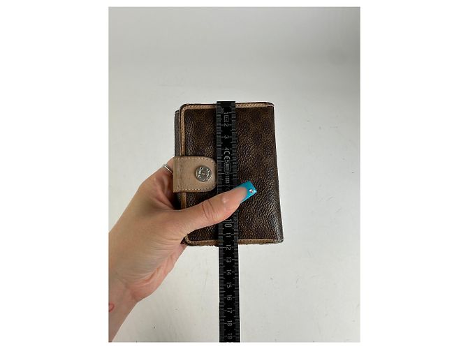 Céline Vintage Celine Leather Coin Purse Brown - view 8