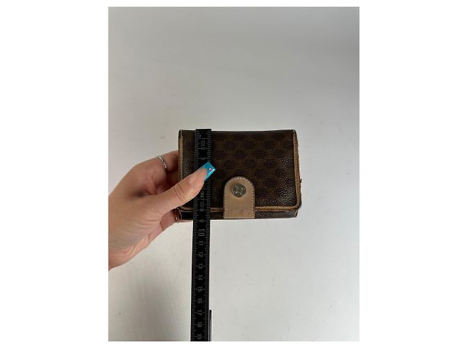 Céline Vintage Celine Leather Coin Purse Brown - view 9