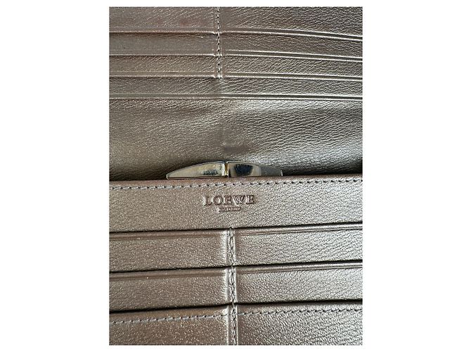 Vintage Loewe Smooth Wallet Gold Golden - view 5