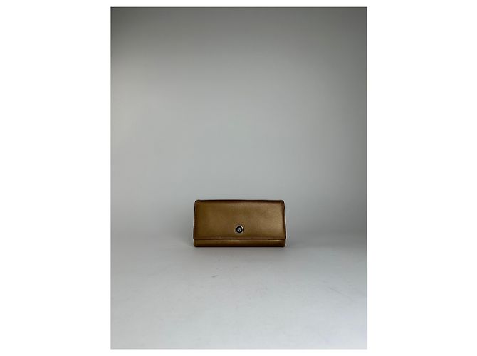 Vintage Loewe Smooth Wallet Gold Golden - view 8