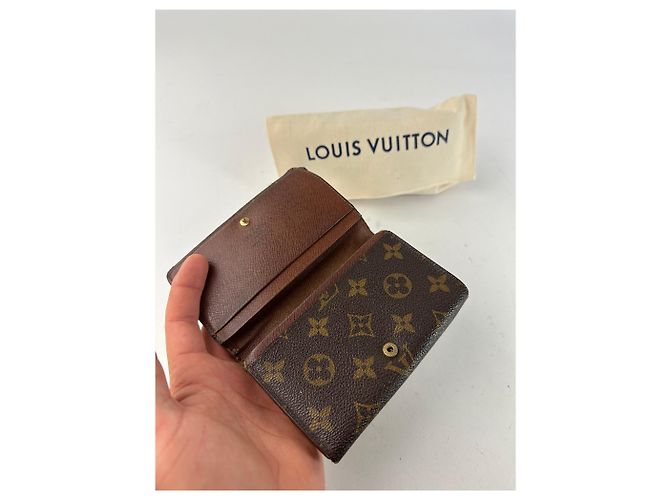 Vintage Louis Vuitton Coated Wallet Brown Monogram - view 3