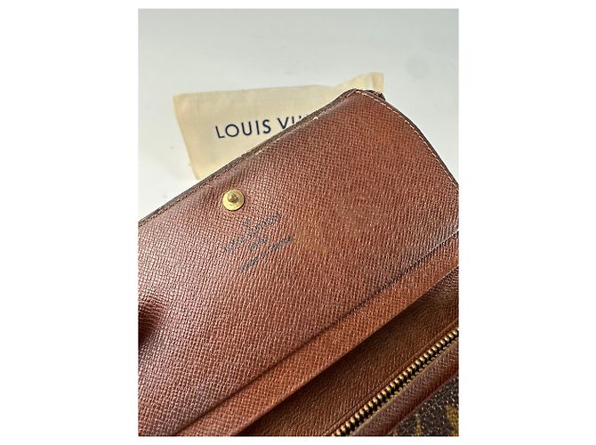 Vintage Louis Vuitton Coated Wallet Brown Monogram - view 4