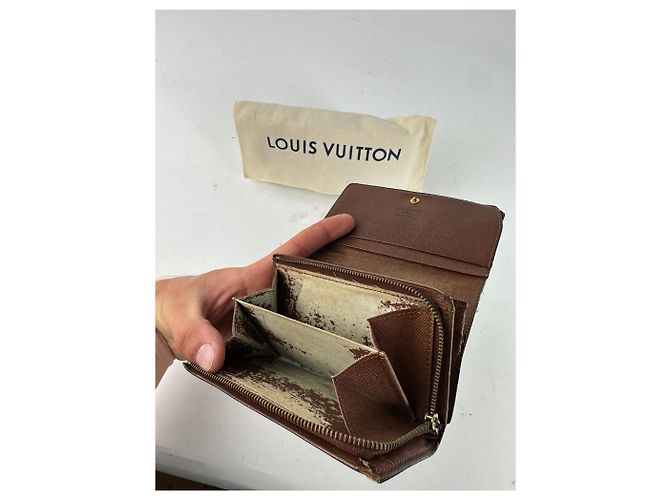 Vintage Louis Vuitton Coated Wallet Brown Monogram - view 5