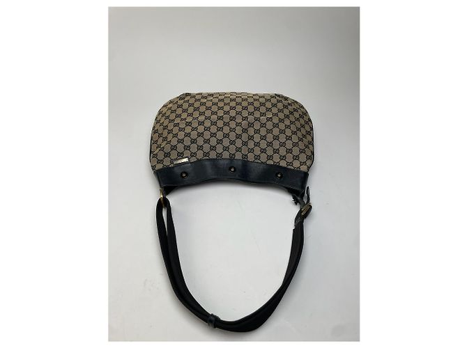 Vintage Gucci Canvas Hobo Bag Braun - Ansicht 11
