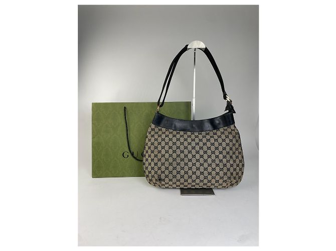 Vintage Gucci Canvas Hobo Bag Braun - Ansicht 2