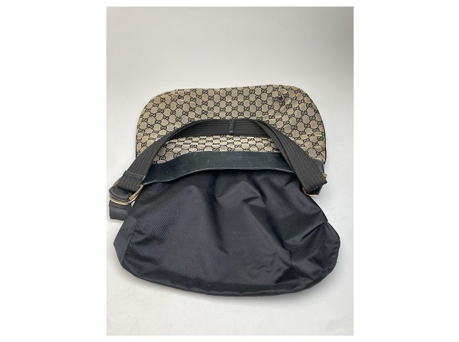 Vintage Gucci Canvas Hobo Bag Braun - Ansicht 3