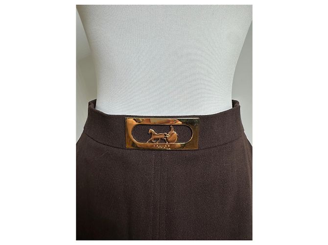 Céline Vintage Celine Wollrock braun - Ansicht 2