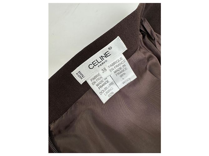 Céline Vintage Celine Wollrock braun - Ansicht 4