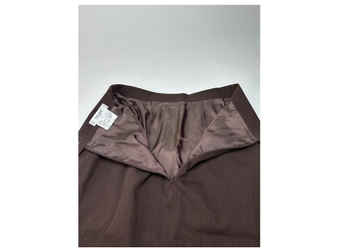 Céline Vintage Celine Wollrock braun - Ansicht 5