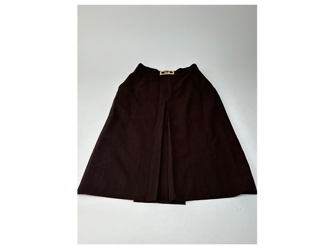 Céline Vintage Celine Wollrock braun - Ansicht 6
