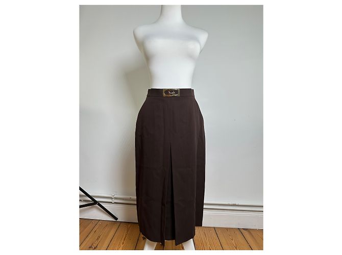 Céline Vintage Celine Wollrock braun - Ansicht 9