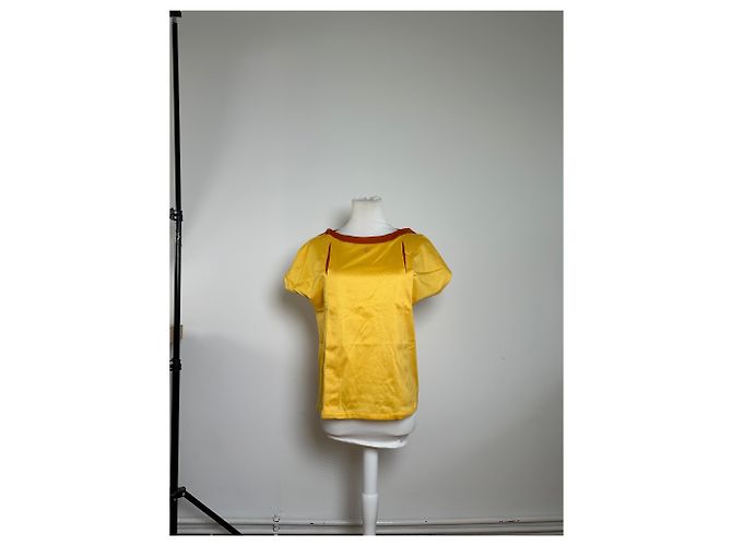 T-shirt in cotone vintage Dior gialla Giallo - vista 10