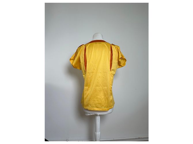 T-shirt in cotone vintage Dior gialla Giallo - vista 3