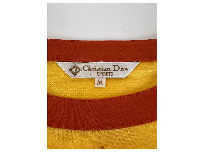 T-shirt in cotone vintage Dior gialla Giallo - vista 4
