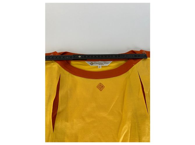 T-shirt in cotone vintage Dior gialla Giallo - vista 9