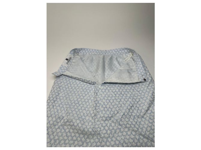 Vintage Givenchy Seidenrock Light Blau - vista 9