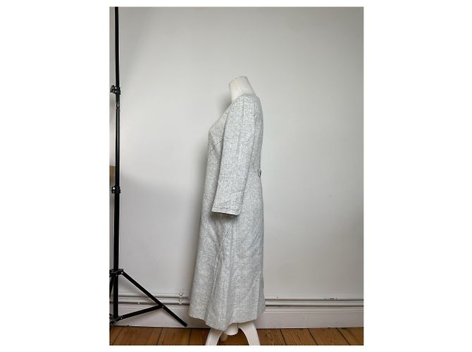 Vintage Courreges Mischgewebe Kleid Leicht Grau - Ansicht 2