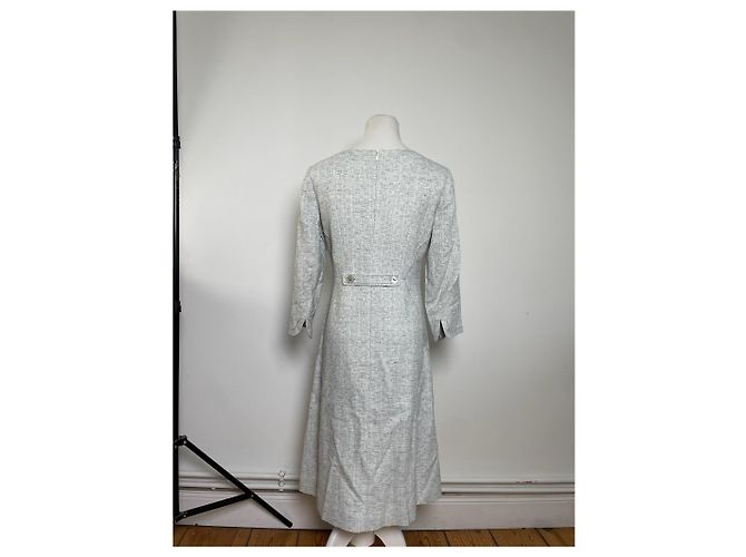 Vintage Courreges Mischgewebe Kleid Leicht Grau - Ansicht 3