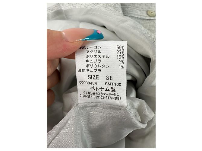 Vintage Courreges Mischgewebe Kleid Leicht Grau - Ansicht 5