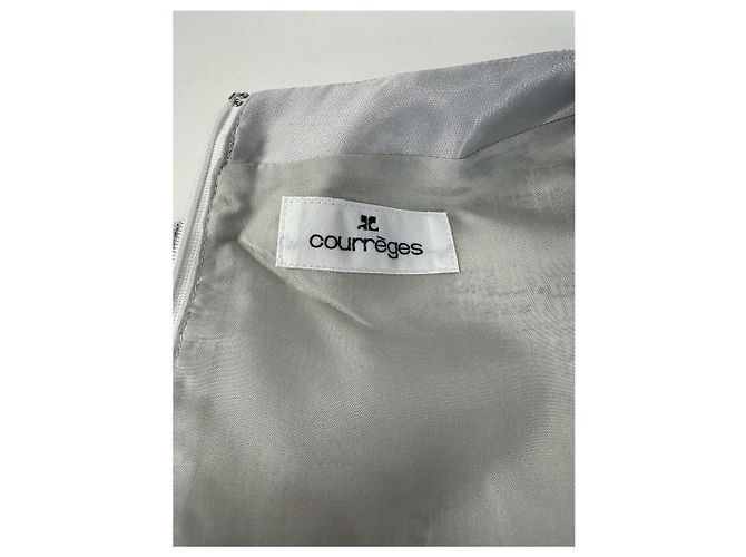 Vintage Courreges Mischgewebe Kleid Leicht Grau - Ansicht 7