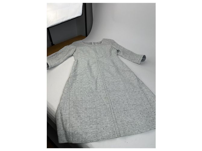 Vintage Courreges Mischgewebe Kleid Leicht Grau - Ansicht 8