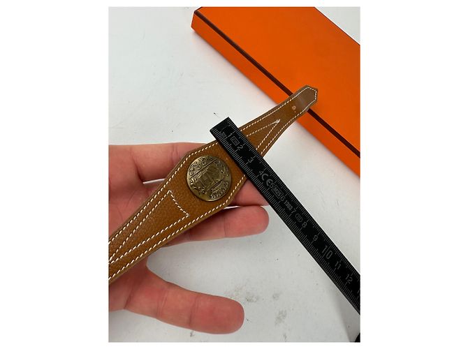 Bracciale liscio vintage Hermès marrone - vista 10