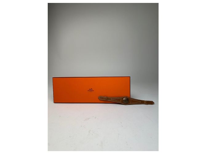 Bracciale liscio vintage Hermès marrone - vista 12