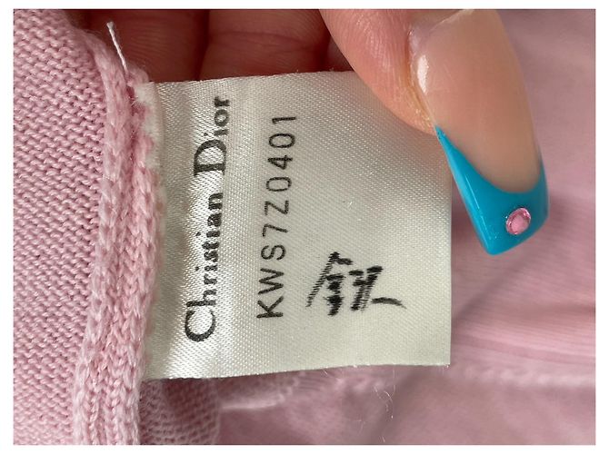 Suéter de algodón acanalado Dior Rosa - vista 3