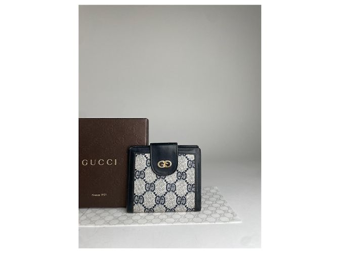 Gucci GG Canvas Kartenetui Blau/Beige - Ansicht 10