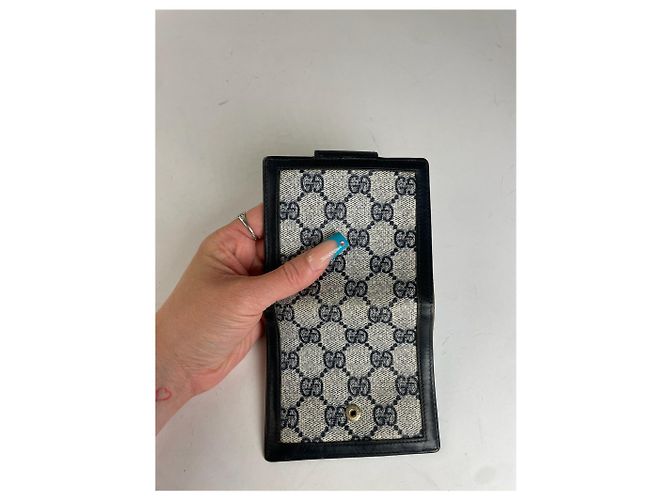 Gucci GG Canvas Kartenetui Blau/Beige - Ansicht 5