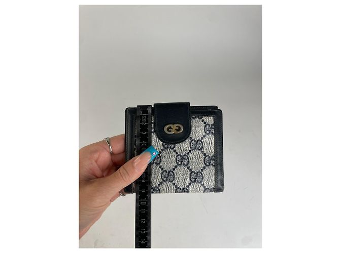 Gucci GG Canvas Kartenetui Blau/Beige - Ansicht 7