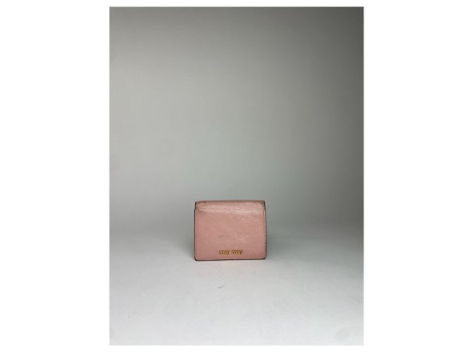 Miu Miu Ledergeldbörse Distressed Pink - Ansicht 10