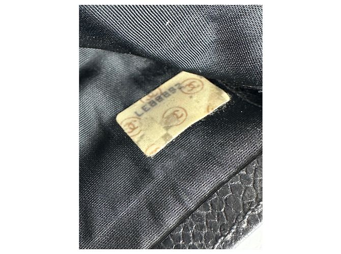 Timeless Chanel Black Leather Embossed Logo Wallet Accessory - view 3