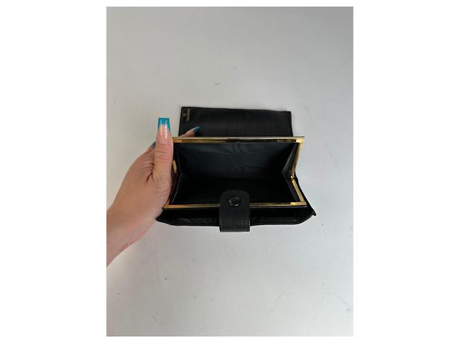 Timeless Chanel Black Leather Embossed Logo Wallet Accessory - view 7