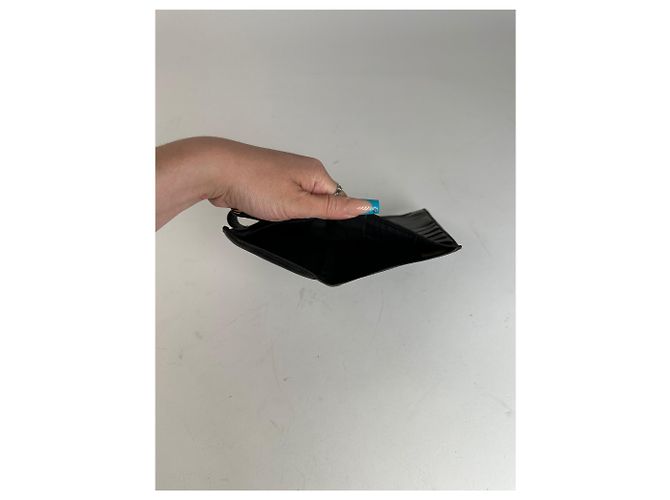 Timeless Chanel Black Leather Embossed Logo Wallet Accessory - view 8
